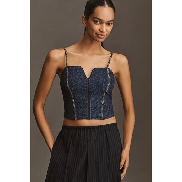 Pilcro Tops - Pilcro Crop Corset Sweater Tank Top M